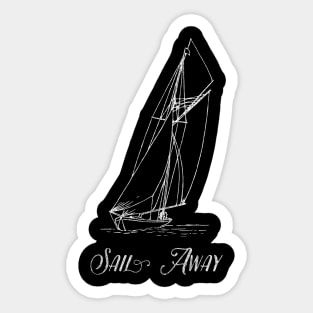 Sailing Boat to Sail Away Sticker